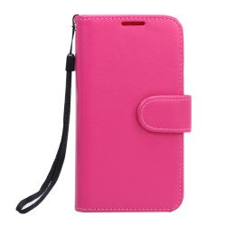 Galaxy S6 Edge Premium Flip Leather Wallet Case with Strap (Hot Pink) Galaxy S6 Edge Premium Flip Leather Wallet Case with Strap (Hot Pink)